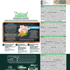 NATURAL TRAINER NUTRIZIONE DI QUALITÀ SELEZIONATA - ADULTO STERILIZZATO - CON PESCE BIANCO DISOSSATO - immagine 2