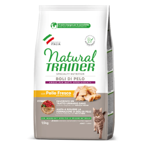 NATURAL TRAINER SPECIALTY NUTRITION BOLI DI PELO +1 ANNO CON POLLO FRESCO E MIX DI FIBRE - immagine 2