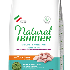 NATURAL TRAINER SPECIALTY NUTRITION LIGHT IN FAT SMALL&TOY ADULT CON TACCHINO - immagine 3