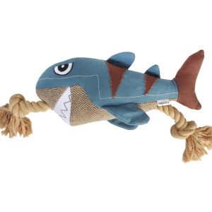 Camon Gioco per cani - granchio e squalo fruscianti in corda con squeaker - immagine 3