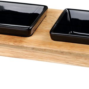 TRIXIE SET DI CIOTOLE IN CERAMICA /LEGNO - immagine 1