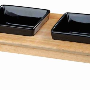 TRIXIE SET DI CIOTOLE IN CERAMICA/LEGNO PER GATTI - immagine 4