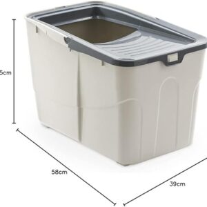 LEOPET Toilette per Gatti - Lettiera Buxo open per gatto - Cassetta Igienica per Gatti con Paletta Inclusa Colori Assortiti 58x39x38.5h - immagine 3