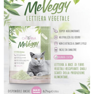 Cat&Rina MeVeggy Lettiera Naturale per Gatti in Fibre Vegetali 15 l | Eco-Friendly e Super Assorbente - immagine 3