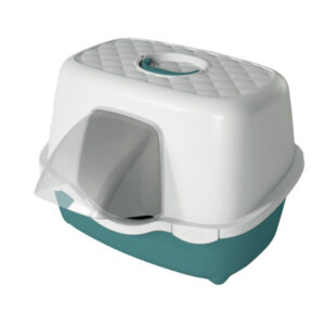 Toilette da Esterno per Gatti – Verde | Casetta Protetta 56 x 55 x 39 cm - immagine 3
