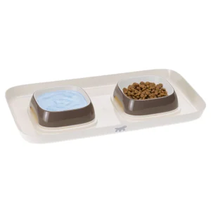 Ferplast Glam Tray – Vassoio in Plastica con Ciotole per Cani e Gatti (40 × 23 × h 4,5 cm – 0,4 L) - immagine 3