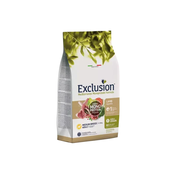 exclusion-cane-mediterraneo-monoprotein-adulto-medium-agnello
